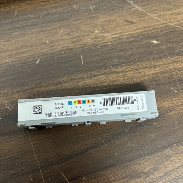 ISCAR 16ER 11.5 NPTF IC908 - 5 Pieces - Unopened Package - Image 2