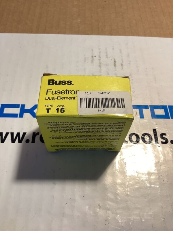 Bussmann T-15 Dual Element Plug Fuse 1￼5 Amp 3-Pack- NEW IN BOX - Image 2
