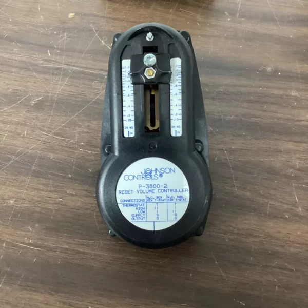 Johnson Controls P-3800-2 Reset Volume Controller, Black, Direct Acting And