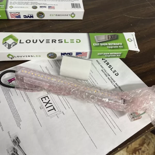 Louversled Exit Sign Retrofit Upgrade Kit