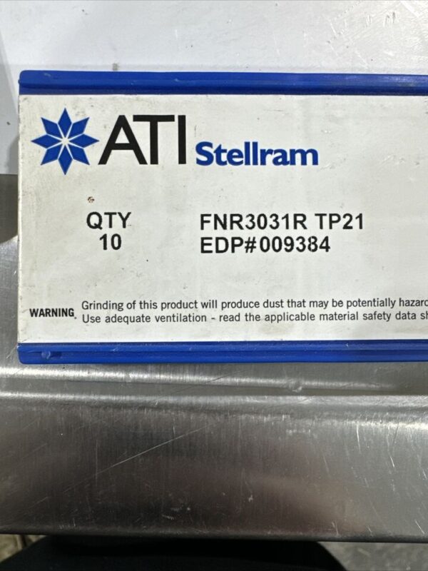 ATI STELLRAM FNR3031R TP21 Carbide Inserts 10pk - Image 2