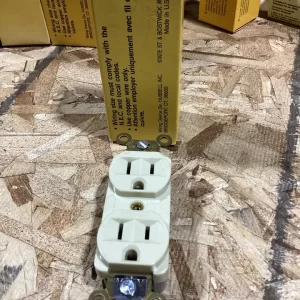 Ivory Hubbell 5252-I Specification Duplex Receptacle (New In Box Ships Today)