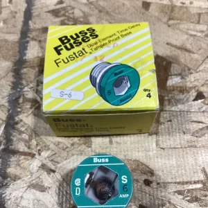 Bussmann S-6 Dual Element Time Delay Plug Fuses (NIB In-Stock Ships Today)