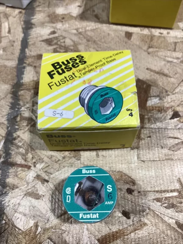 Bussmann S-6 Dual Element Time Delay Plug Fuses (NIB In-Stock Ships Today)