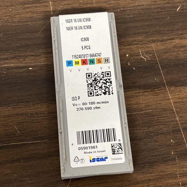 ISCAR - 16ER 16 UN IC908 - Carbide Threading Inserts - 4 pieces - Image 2