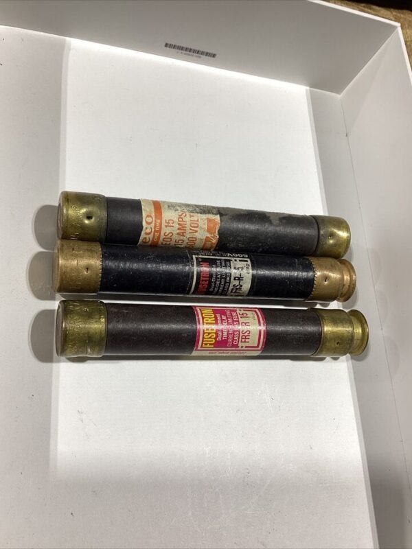 Bussmann Fusetron  and Economy 15 Amp Fuses (lot Of 3) - Image 2