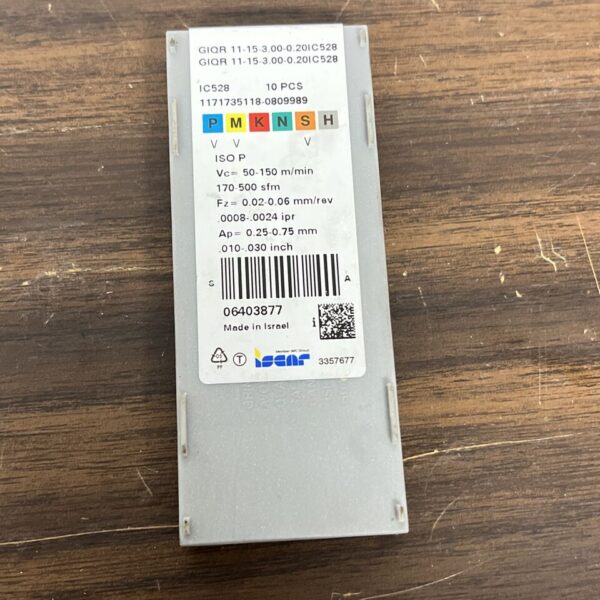 ISCAR - GIQR 11.5-3.00-0.20IC528 - Carbide Grooving Insert - 9 pieces - Image 2