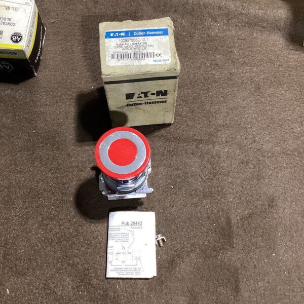 Eaton - Cutler Hammer 10250T5B62-1X Push/Pull 2-Position Maintained Red Button - Image 2