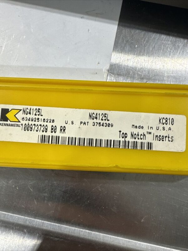 KENNAMETAL NG4125L KC810 Top Notch Inserts 3pk - Image 3