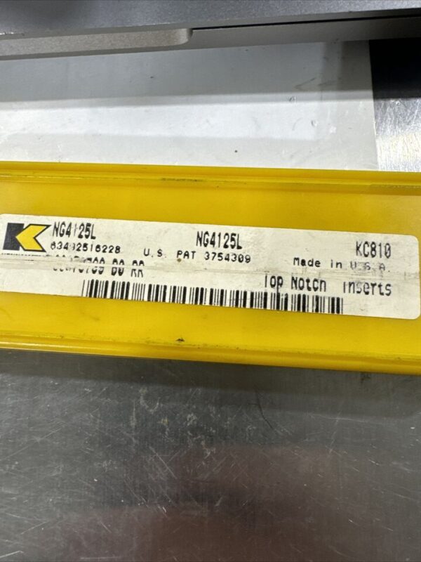 KENNAMETAL NG4125L KC810 Top Notch Grooving Inserts - Image 2