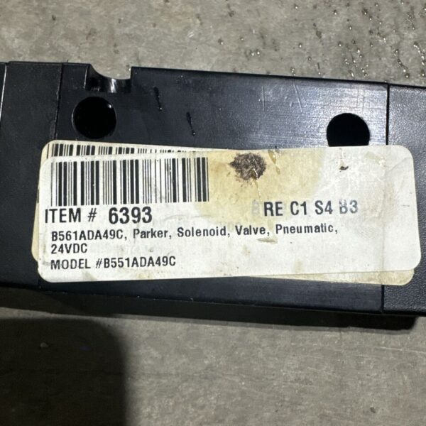 PARKER B561ADA49C Pneumatic Solenoid Valve 24VDC - Image 2