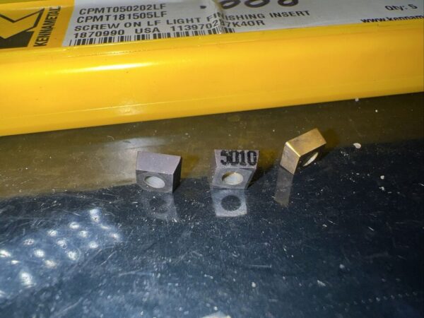 KENNAMETAL CPMT181505LF KC5010 Screw On Light Finishing Inserts, 3 Pack