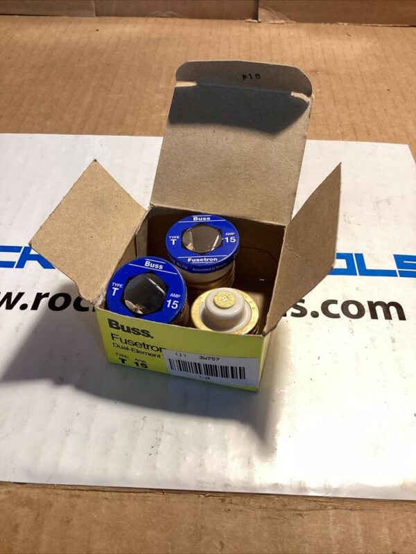 Bussmann T-15 Dual Element Plug Fuse 1￼5 Amp 3-Pack- NEW IN BOX