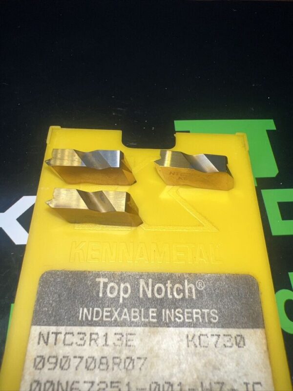 KENNAMETAL NTC3R13E KC730 Top Notch Indexable Carbide Inserts, 3 Pack - Image 2