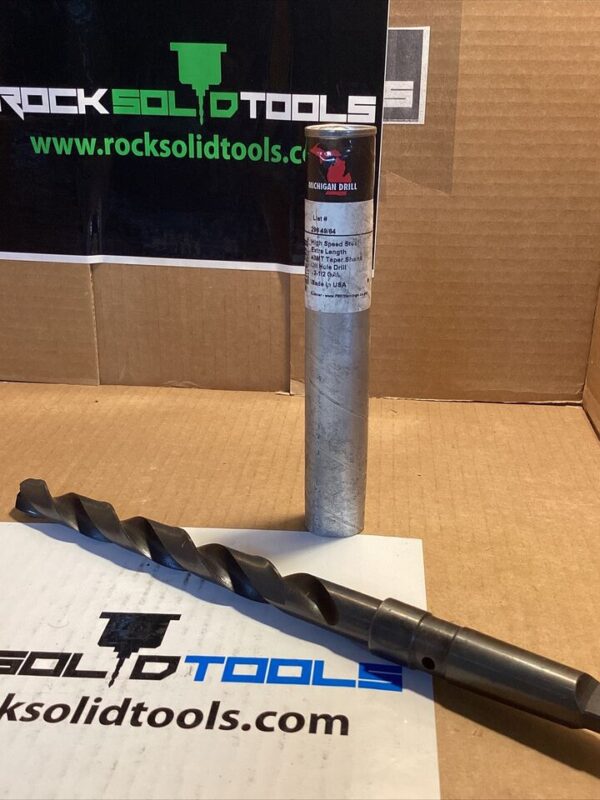 Michigan Drill 296 Series #3MT 41/64” Extra Long, High Speed Oil Hole Drill Bit - Image 2