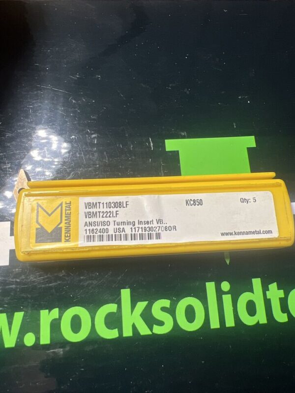 KENNAMETAL VBMT110308LF KC850 ANSI/ISO TURNING INSERTS 4 Pack - Image 2