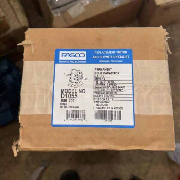 FASCO D1055 3-Speed 1375 RPM 1/12-1/30-1/50 HP Motor (115/127V)