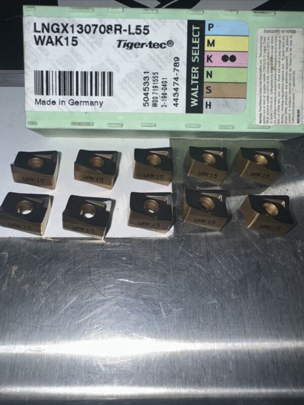 WALTER VALENITE TIGER-TEC LNGX130708R-L55 WAK15 Inserts 10pk