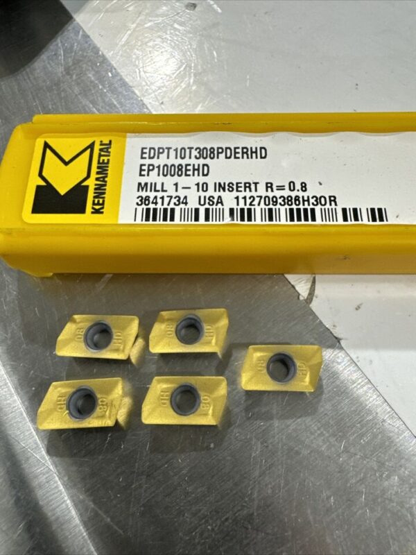 Kennametal EDPT EDPT10T308PDERHD EP1008EHD KC725M Carbide Inserts 5pk - Image 2